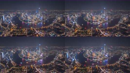 上海外滩陆家嘴夜景延时8K高清在线视频素材下载