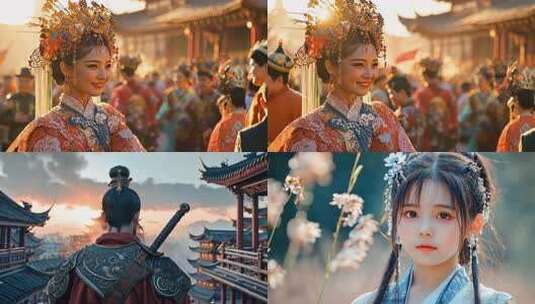 古代生活场景 庙会集市 江湖侠客 小师妹高清在线视频素材下载