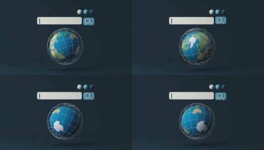 旋转的地球3d动画高清在线视频素材下载