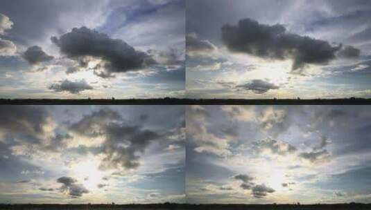 蓝天天空云层乌云延时摄影翻滚云层高清在线视频素材下载