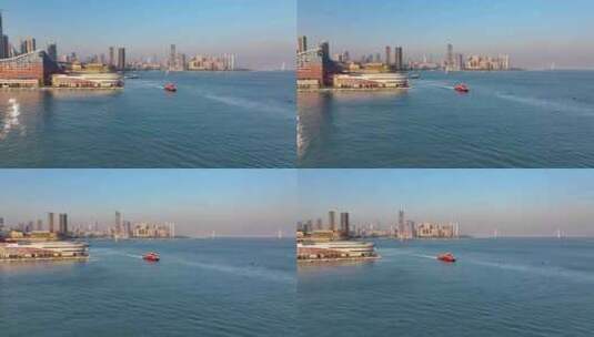 4K航拍深圳蛇口邮轮码头6高清在线视频素材下载