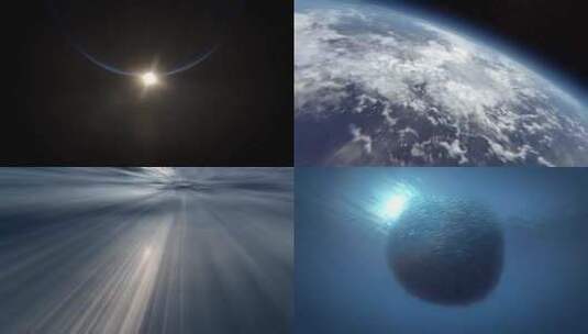 宇宙太空穿梭地球到海底高清在线视频素材下载