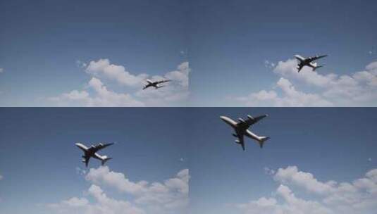 飞机航班机场起飞降落高清在线视频素材下载