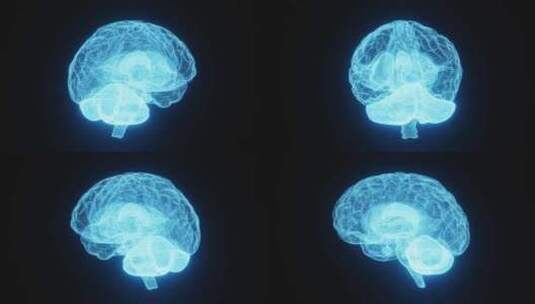三维大脑和生命体征的统计数据神经学高清在线视频素材下载