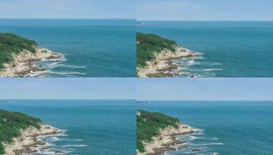 延时摄影南澳岛海岸线海浪拍打礁石高清在线视频素材下载