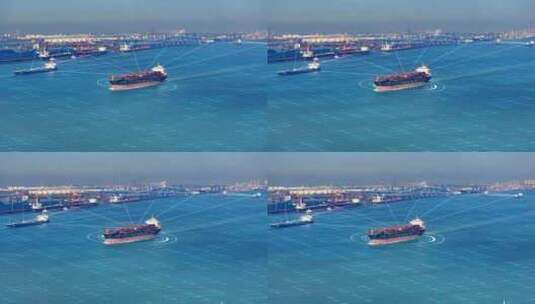 轮船贸易进出口科技轮船高清在线视频素材下载