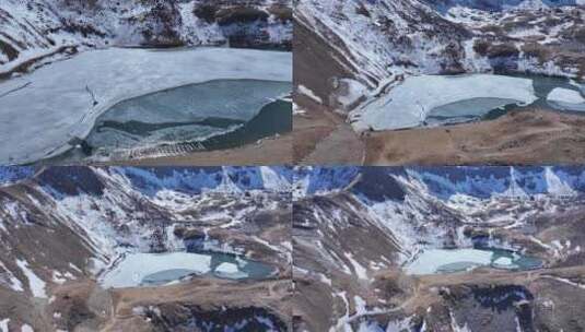 雪山冰川航拍高清在线视频素材下载