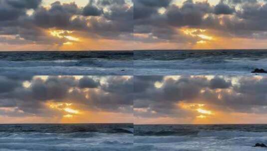 海洋黄昏美景高清在线视频素材下载