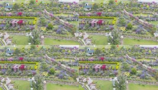 云南大理花园植物园咖啡厅广告高清航拍素材高清在线视频素材下载