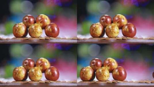 生熟两种冬枣脆枣催熟高清在线视频素材下载