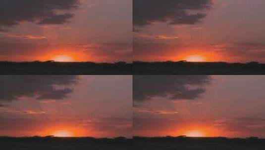 非洲平原上的黄昏景象高清在线视频素材下载