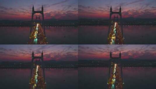 湖南长沙三汊矶大桥航拍PM——15高清在线视频素材下载