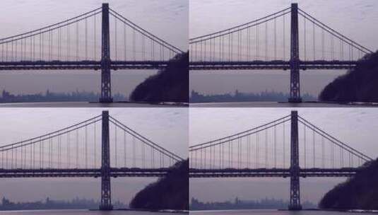 黄昏下的大桥高清在线视频素材下载