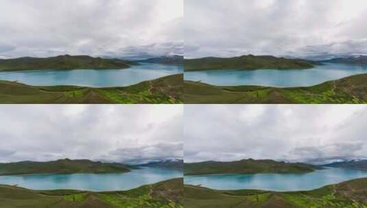 西藏羊湖观景台风光延时高清在线视频素材下载