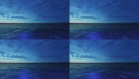 夜晚的海洋美景高清在线视频素材下载