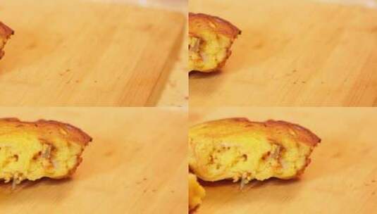 松软棒子面制作蓬松棒子面饼高清在线视频素材下载