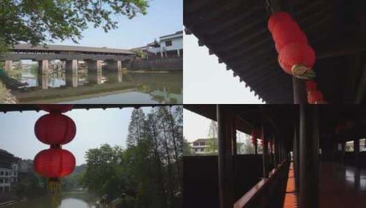 素材鄞州廊桥高清在线视频素材下载