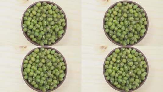 东北有机绿豆五谷食材4k视频滑轨平移高清在线视频素材下载