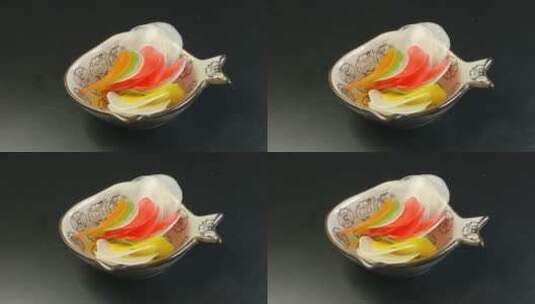 彩色虾片食品高清在线视频素材下载