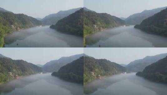 航拍湖南郴州小东江自然风光高清在线视频素材下载