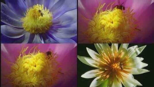 蜜蜂采花粉高清在线视频素材下载