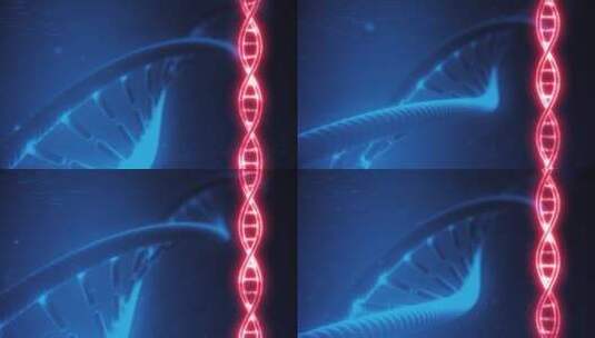 蓝色DNA链条科技医疗背景高清在线视频素材下载