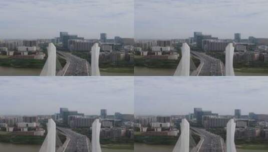 航拍城市桥梁高清在线视频素材下载