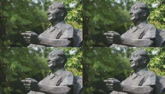 邓小平雕塑石像高清在线视频素材下载