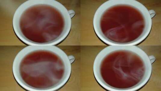 散发热气的茶杯高清在线视频素材下载