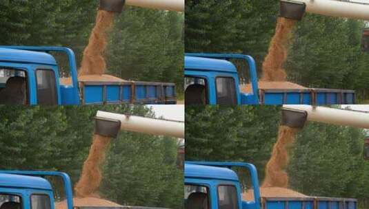 农田麦收 收割机高清在线视频素材下载