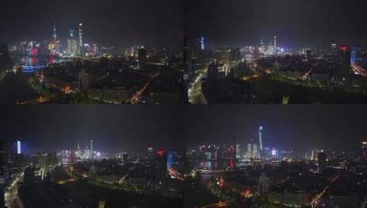 上海闪电夜景 广角 节选 4K 30FPS高清在线视频素材下载