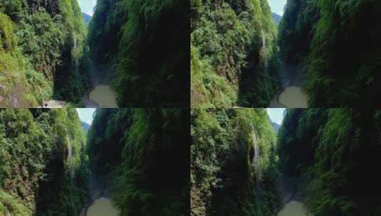细长陡峭的峡谷高清在线视频素材下载