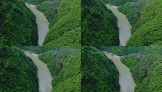 细长陡峭的峡谷高清在线视频素材下载