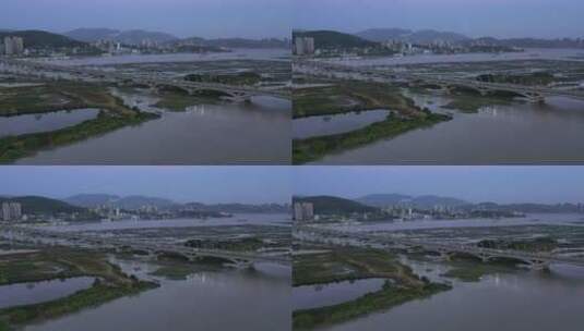 福建省福州市三江口大桥航拍高清在线视频素材下载
