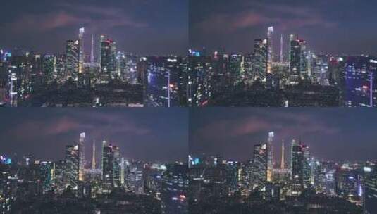 广州中轴线夜景-3高清在线视频素材下载