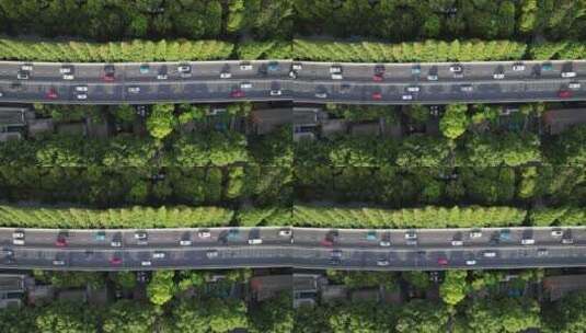 航拍城市市区高架道路高清在线视频素材下载