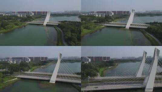郑州龙子湖航拍高清在线视频素材下载