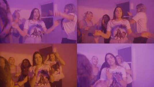 派对上唱歌跳舞的女孩高清在线视频素材下载
