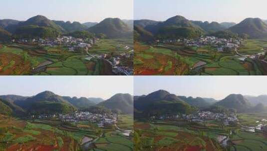 贵州田野外景航拍高清在线视频素材下载