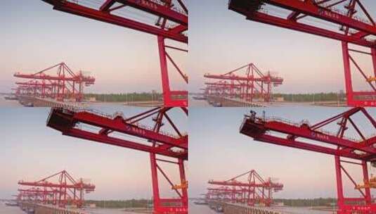 湖南洞庭湖长江码头港口航运高清在线视频素材下载
