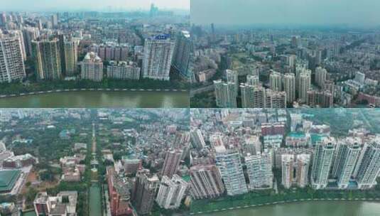 广州珠江两岸建筑及中山大学广州南校区高清在线视频素材下载