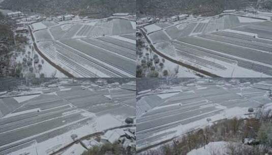 航拍乡村雪景·宜昌五峰田园风光(4)高清在线视频素材下载