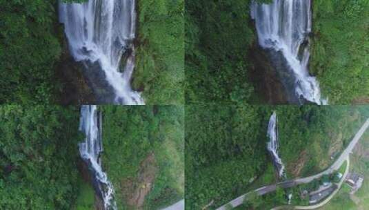 文山州境内的一条瀑布高清在线视频素材下载