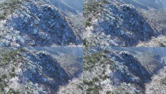 航拍冬天江西旅游庐山山顶雪景高清在线视频素材下载
