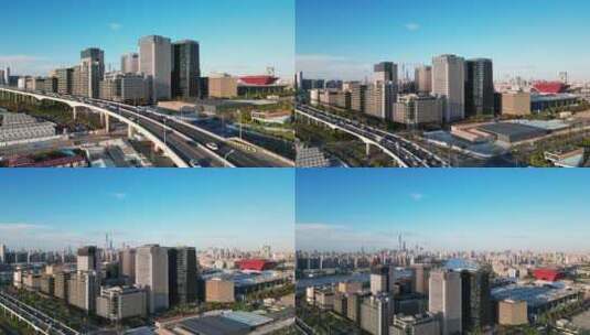 上海市世博园城市环境高清在线视频素材下载