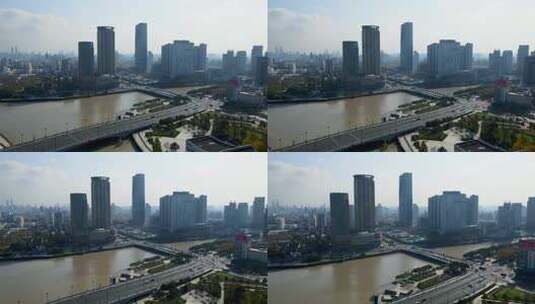 4K 航拍珠海城市建筑景观高清在线视频素材下载