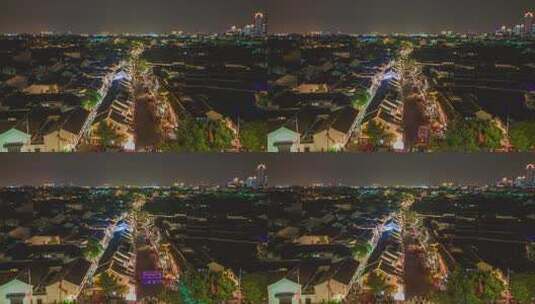 江苏苏州城市夜景航拍移动延时高清在线视频素材下载