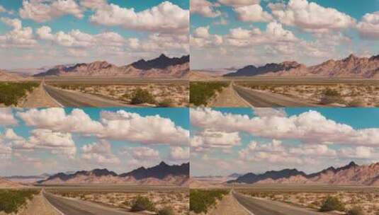 延时沙漠公路上的云高清在线视频素材下载