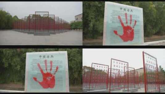 中国老兵手掌纹高清在线视频素材下载