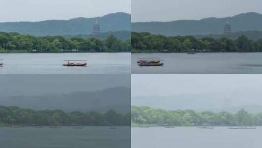 杭州里西湖风光延时摄影高清在线视频素材下载